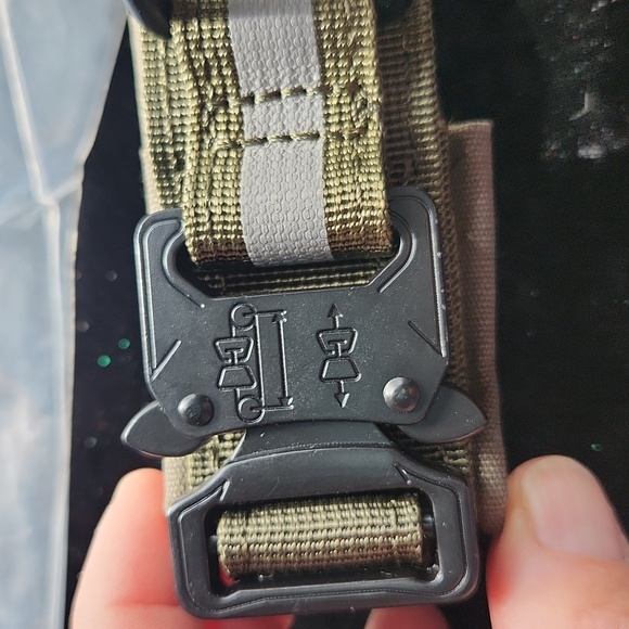 Reflective Dog Collar ☆ for Med to LG dogs ☆ Olive Green ☆ Canvas and Velcro NEW - Picture 4 of 8